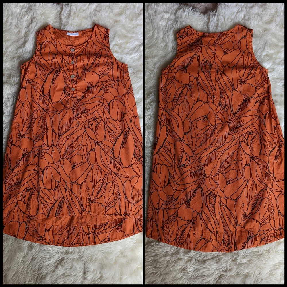 EUC Bryn Walker Don Tunic in Orange Floral